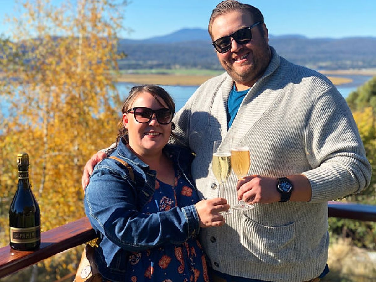 a couple of people posing for the camera